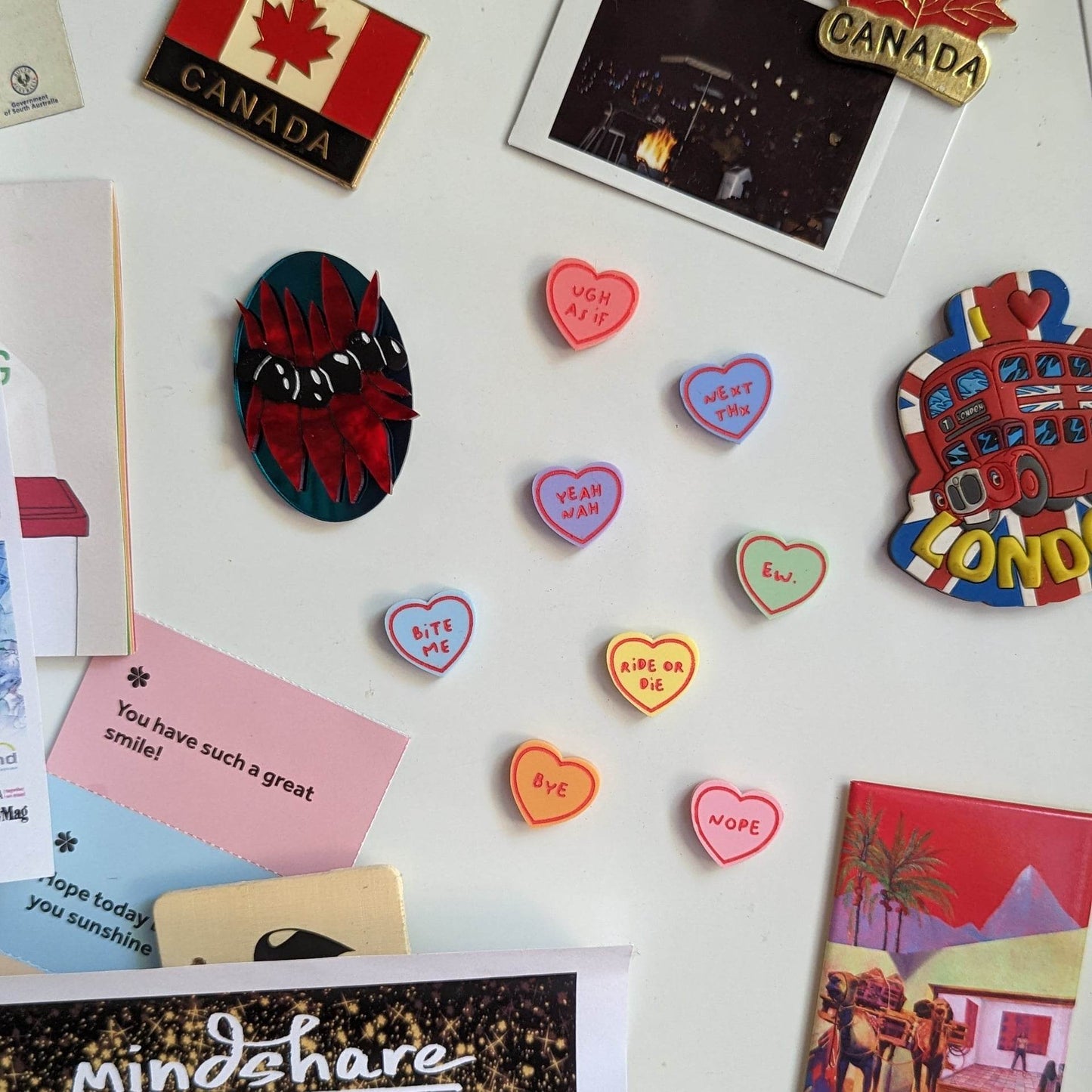 Anti Candy Heart Magnets Set