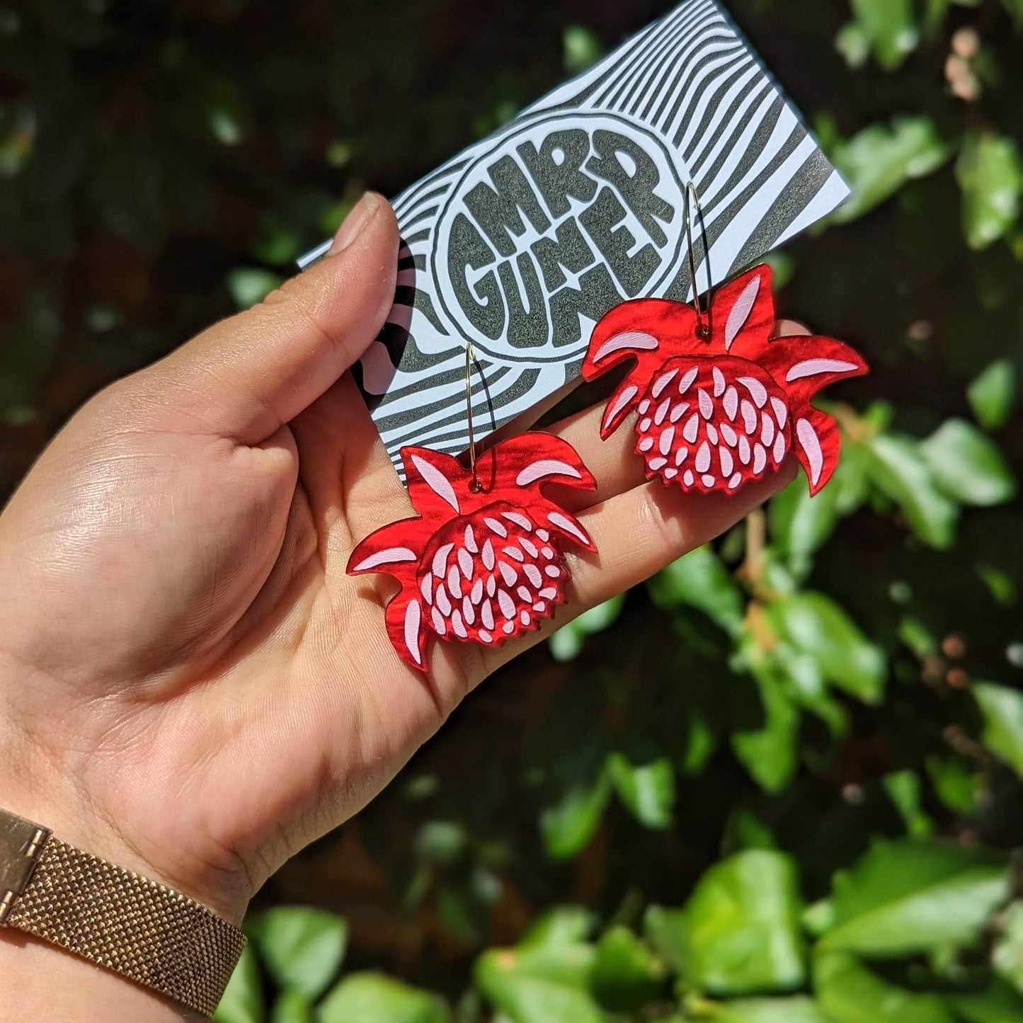 Waratah Earrings
