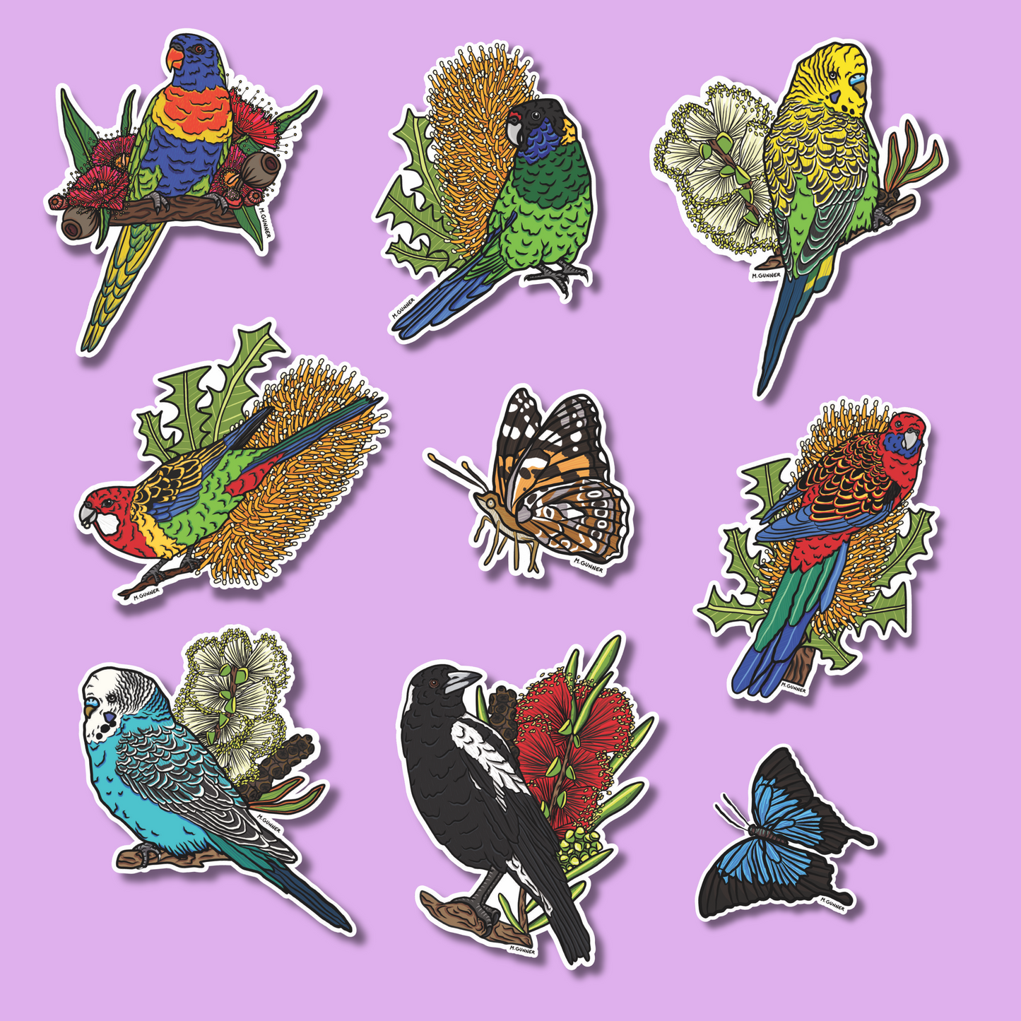 'Australian Backyard Birds' Sticker Packs