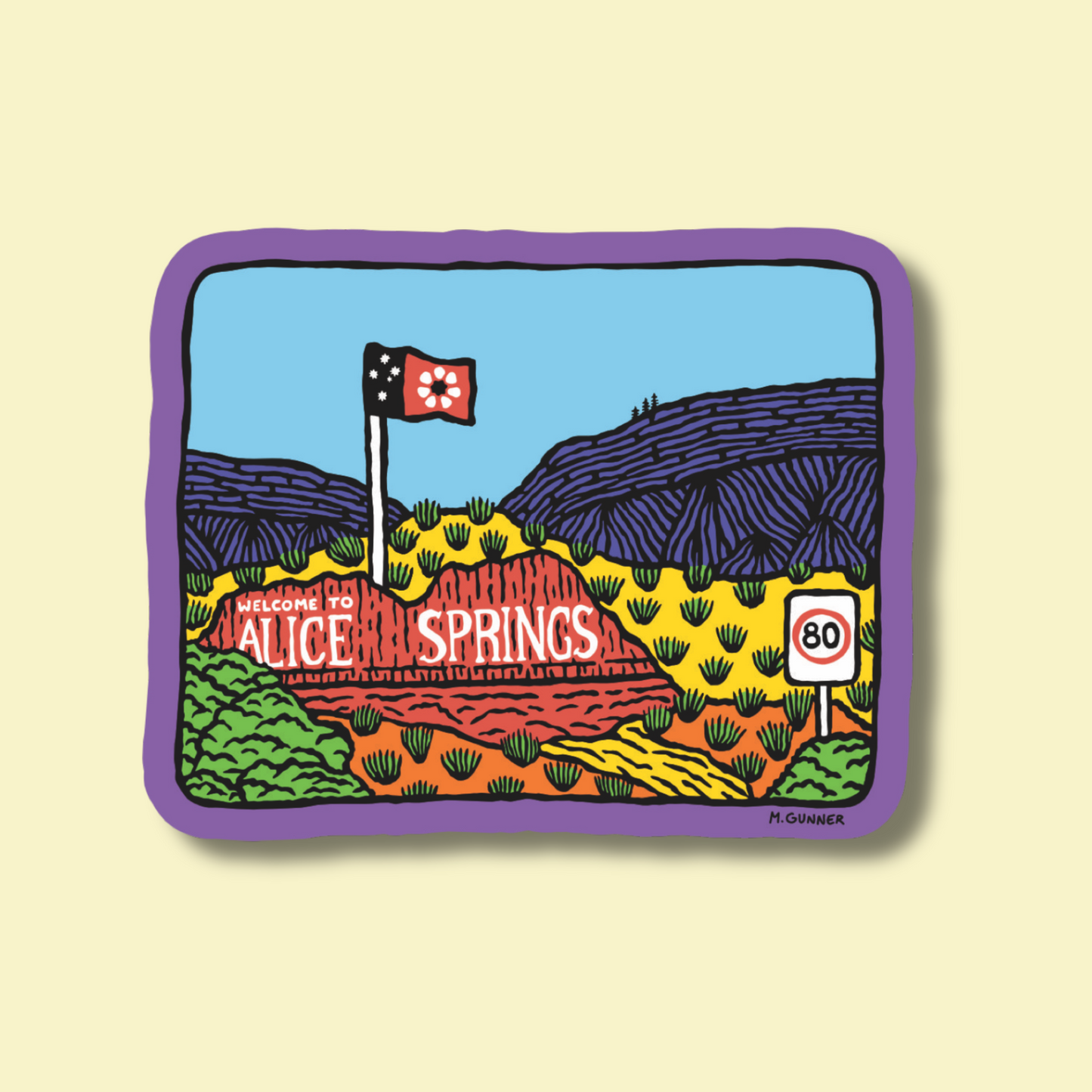 'Welcome to Alice Springs' Sticker Pack