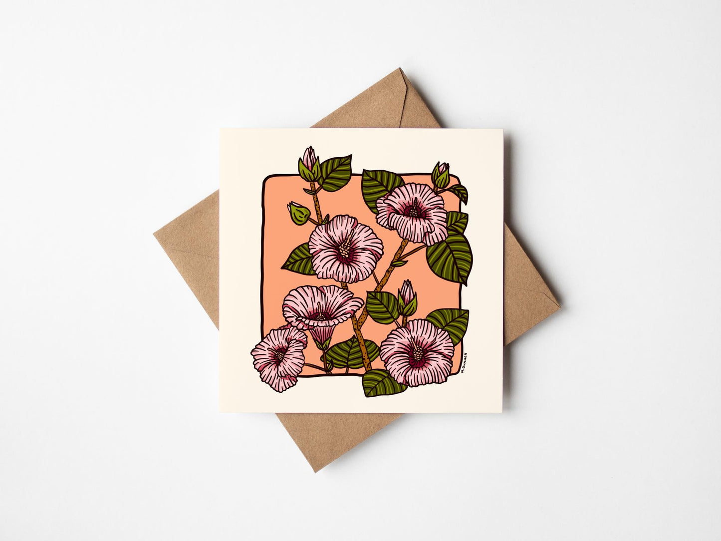 'Desert Roses' Square Greeting Card