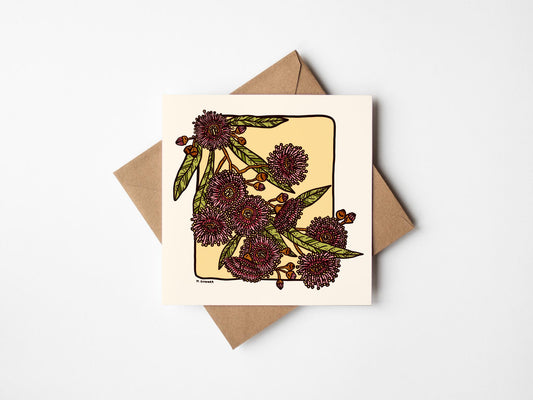 'Gum Blossoms' Square Greeting Card