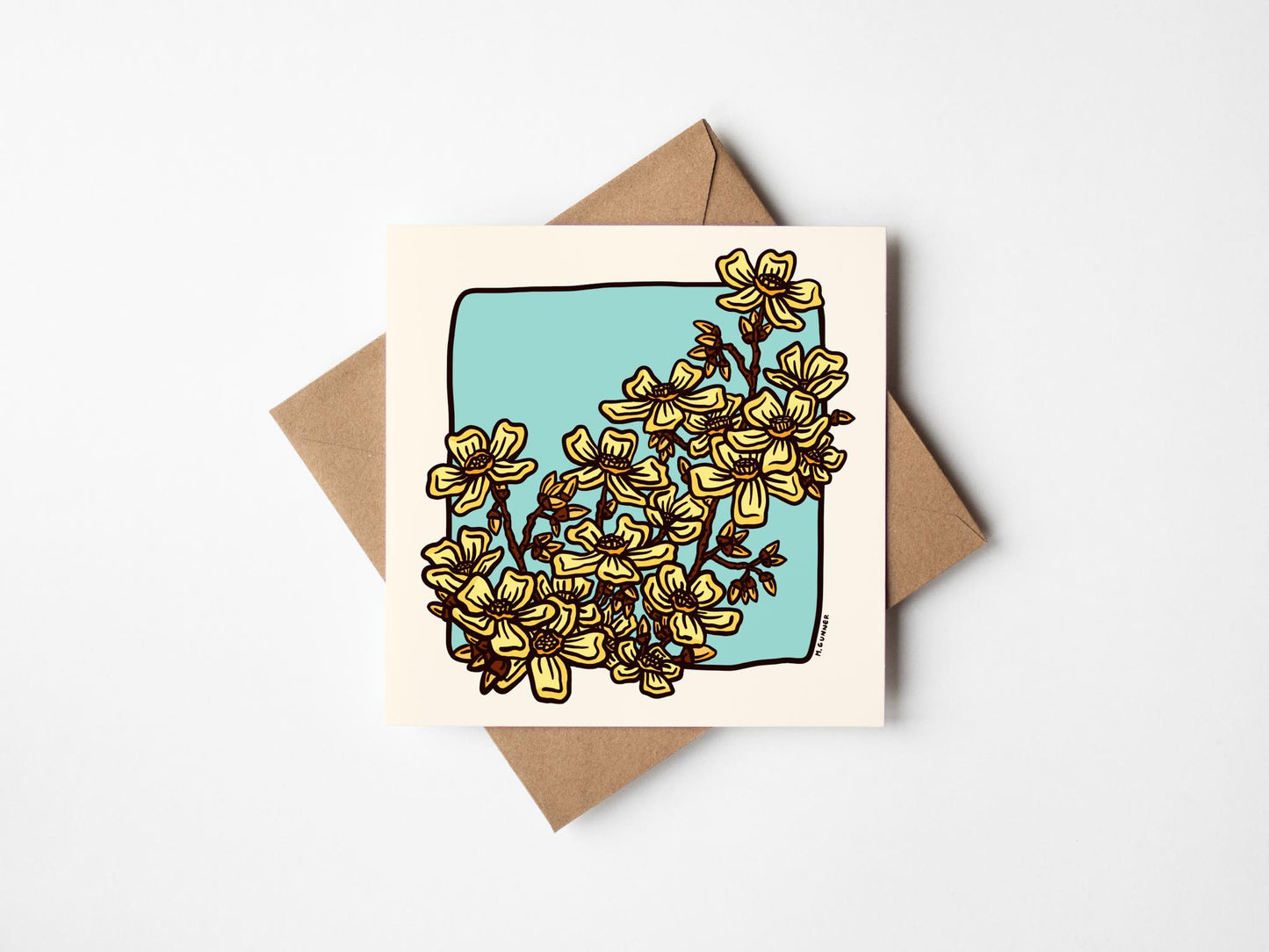 'Kapok' Square Greeting Card