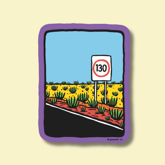 '130km Sign' Sticker