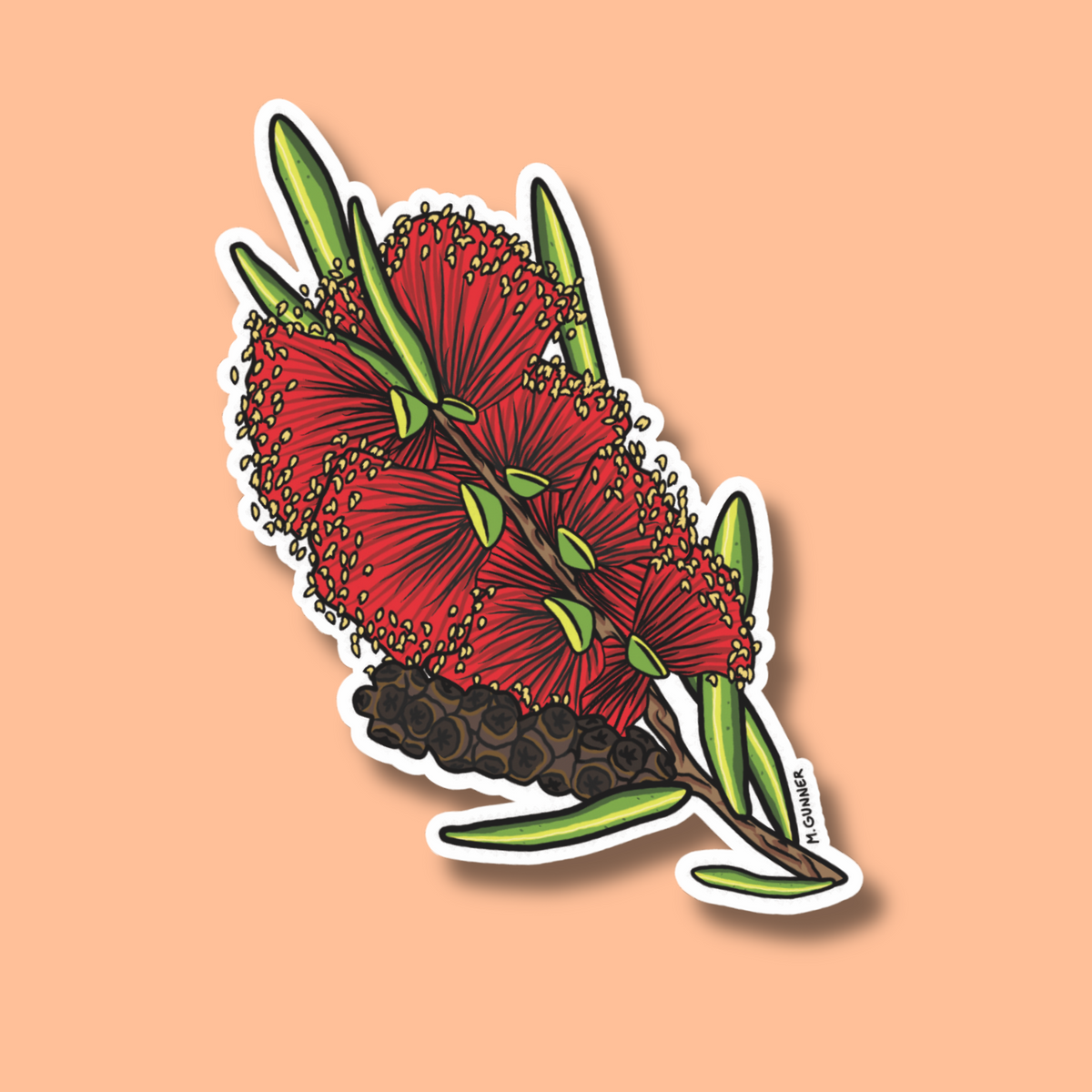 Bottle Brush Sticker – MR GUNNER ART