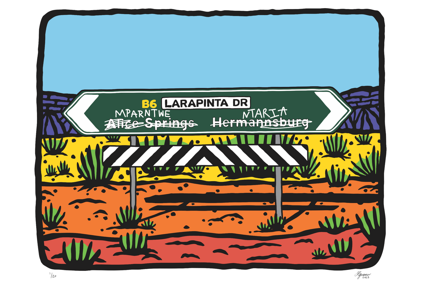 'Larapinta Drive' Art Print