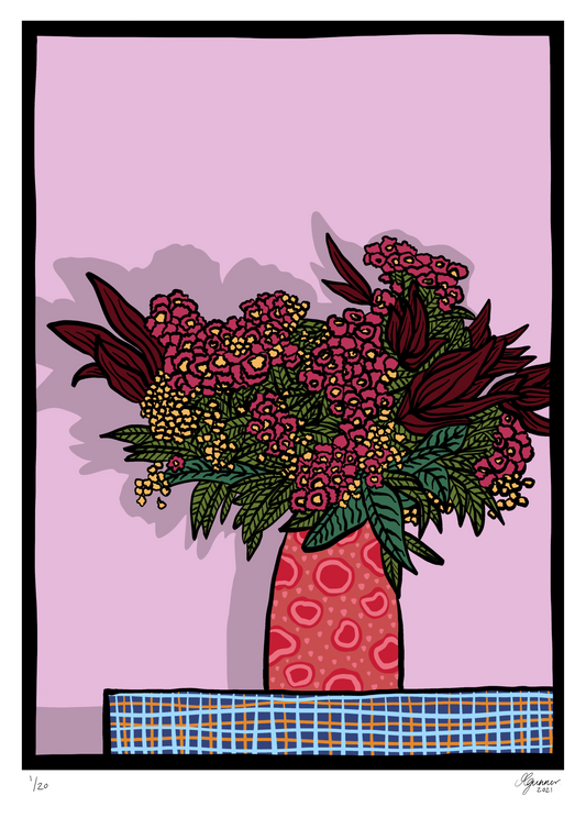 'Bouquet in Vase #2' Art Print