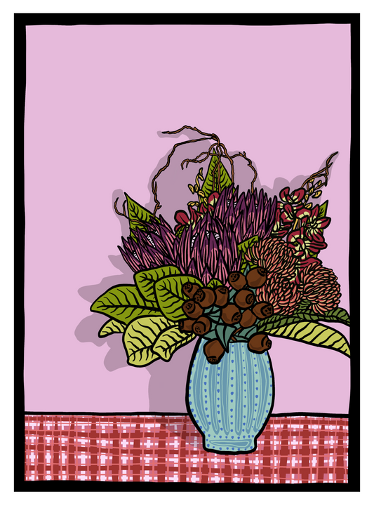 'Bouquet in Vase #3' Art Print