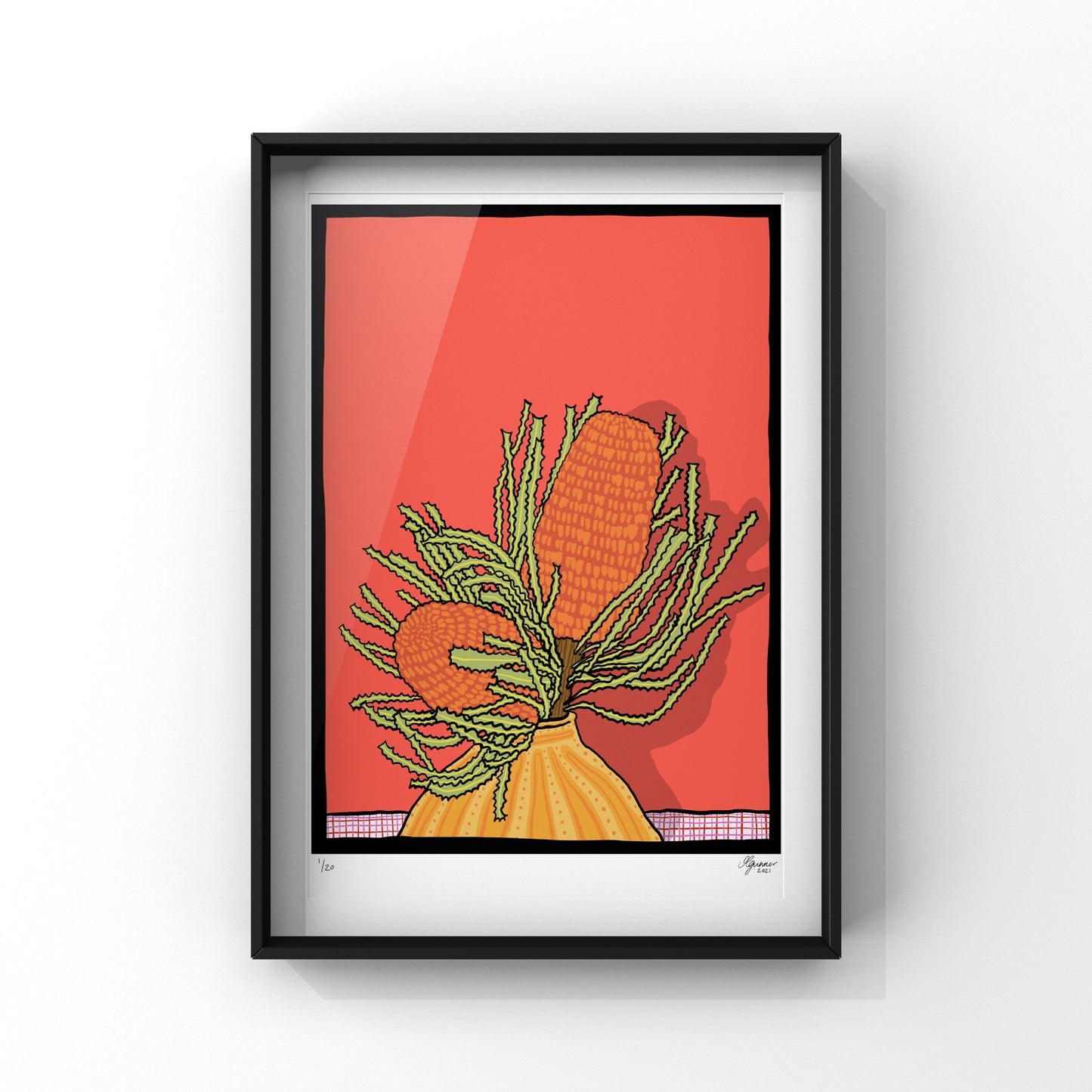 'Banksia in Vase' Art Print