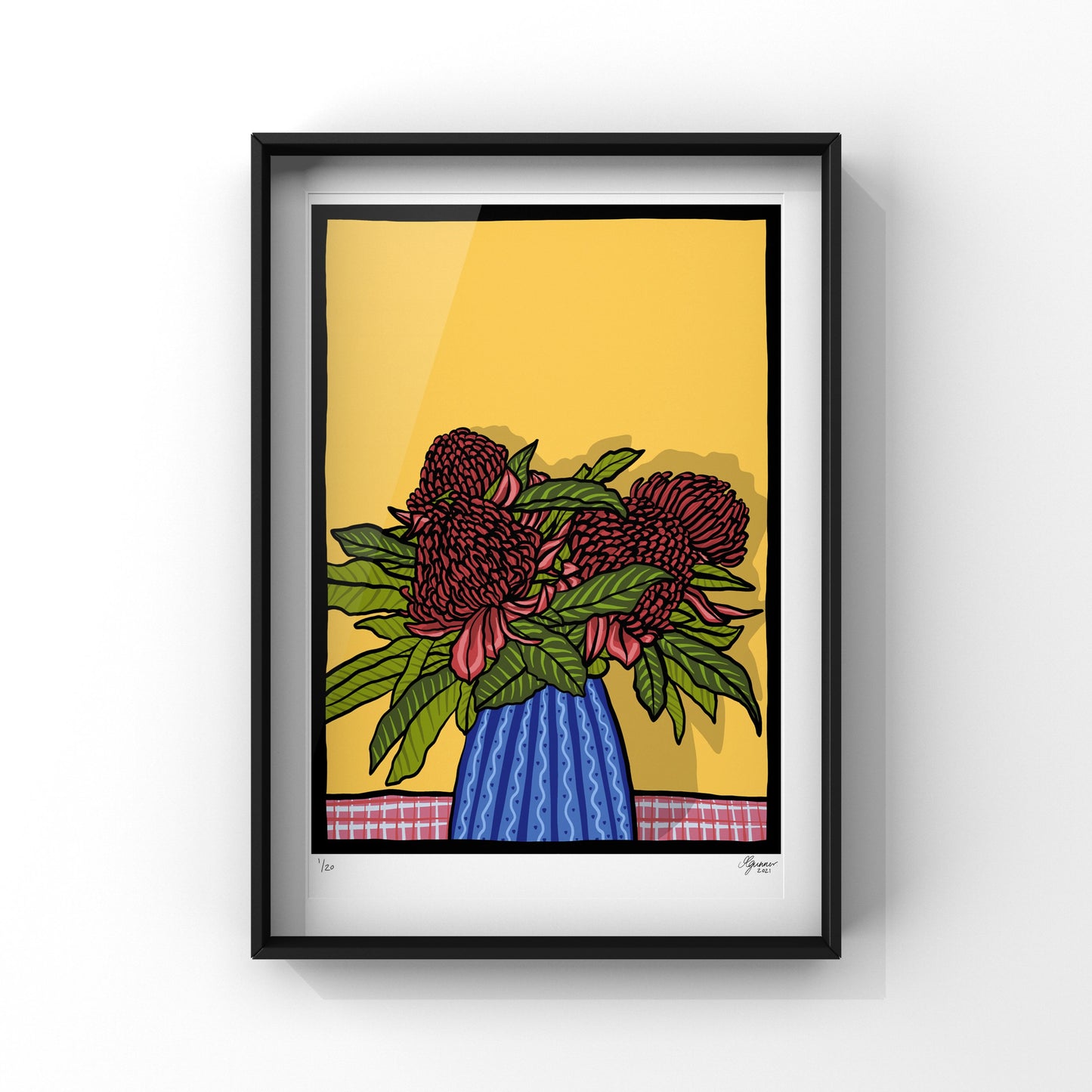 'Waratahs in Vase #2' Art Print