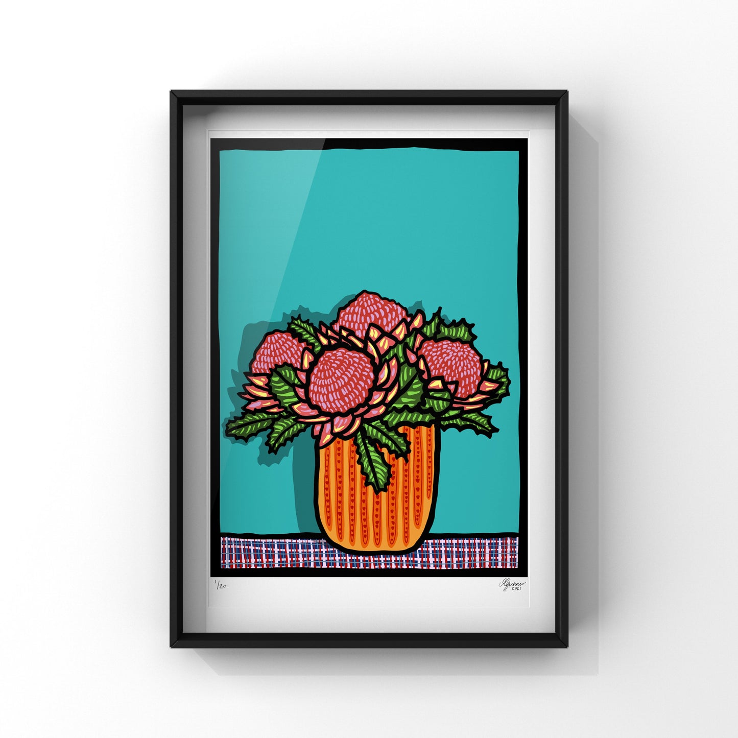 'Waratahs in Vase #1' Art Print