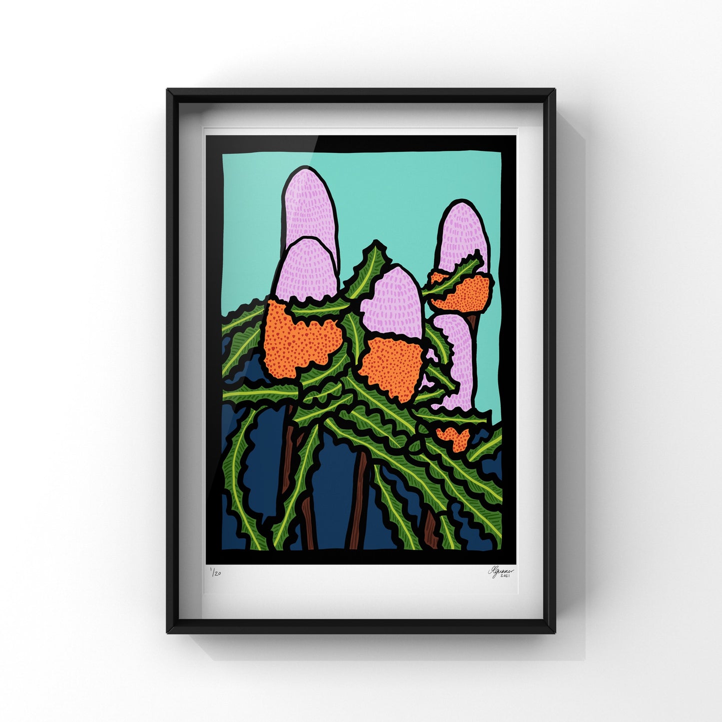 'Pop of Banksia' Art Print