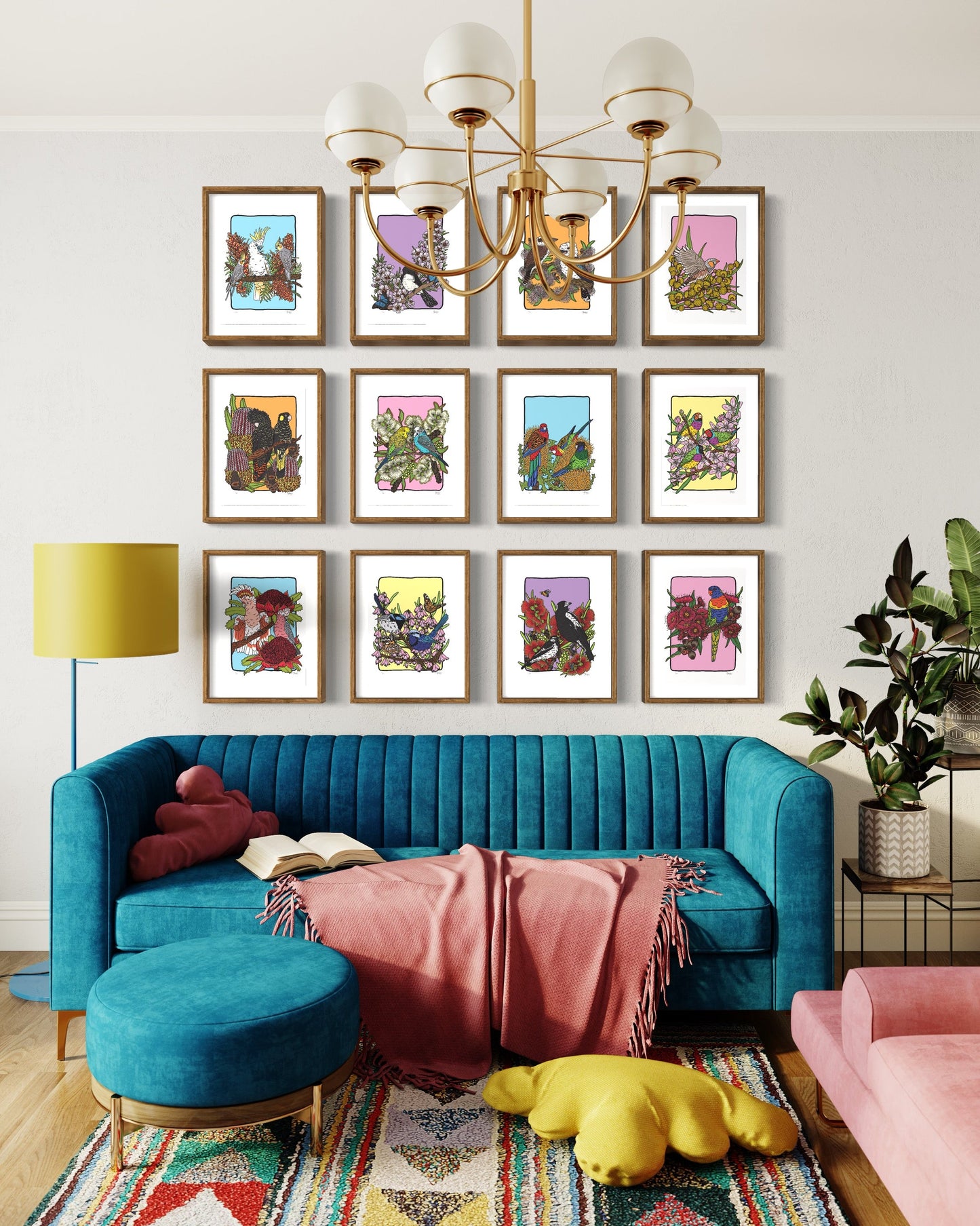 Gouldian Finches Art Print