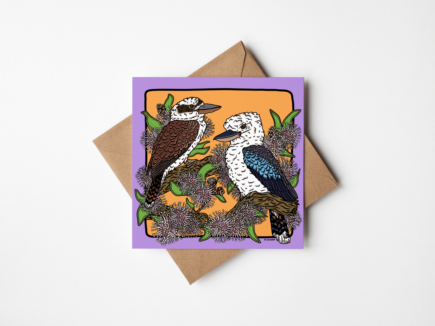 'Kookaburras' Square Greeting Card