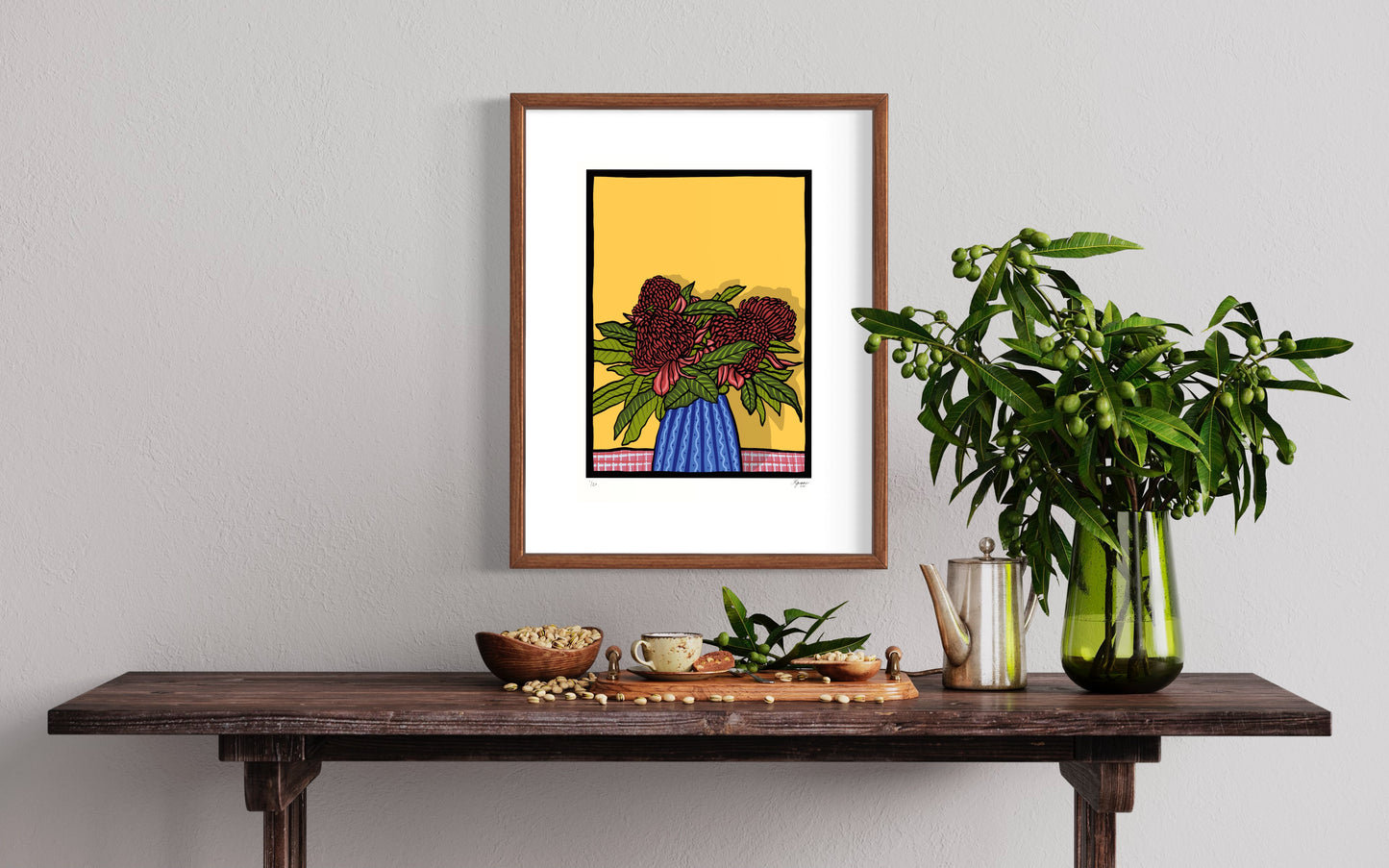 'Waratahs in Vase #2' Art Print