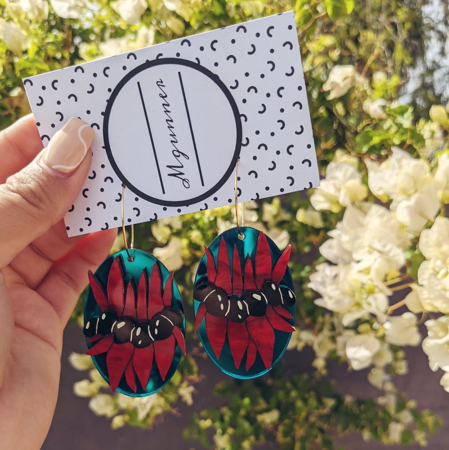 Large Desert Pea Earrings