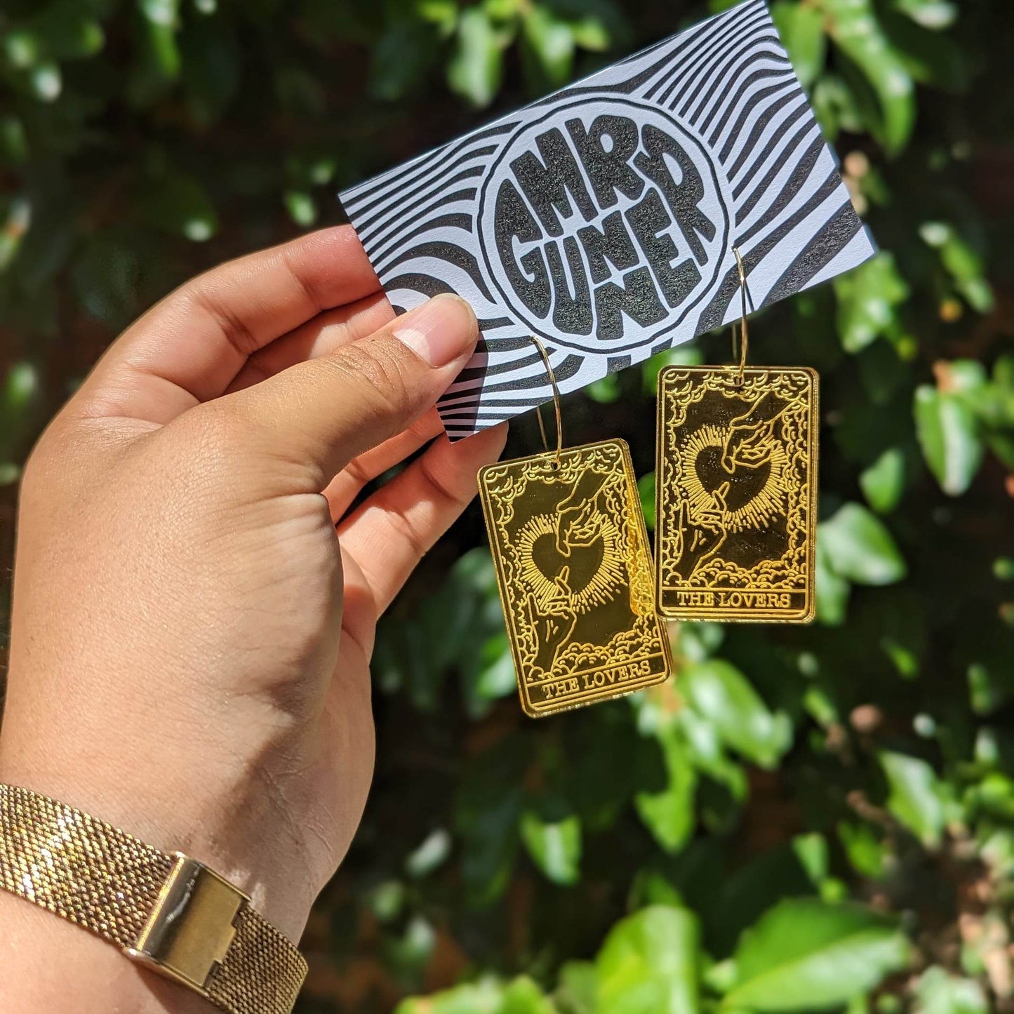 'The Lovers' Tarot Card Earrings